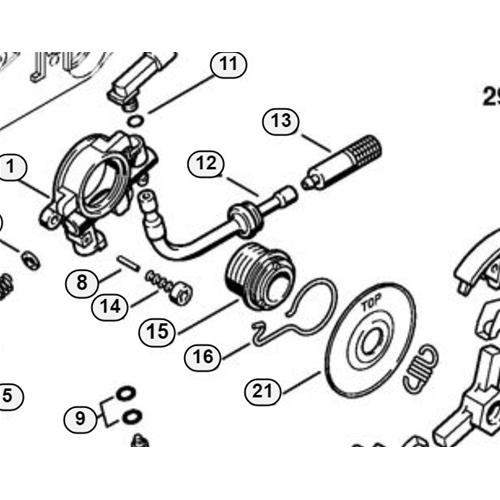 STIHL CHIOCCIOLA POMPA OLIO MOTOSEGA 029 039 MS 290 310 311 390 391