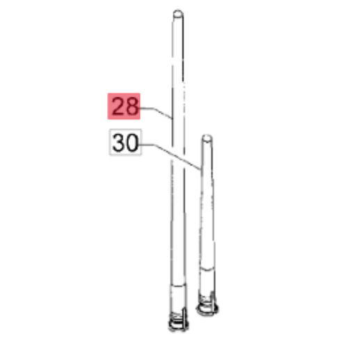 REBBO 23 cm RICAMBIO PER SCUOTITORE EFCO SO 2550 SO 3000