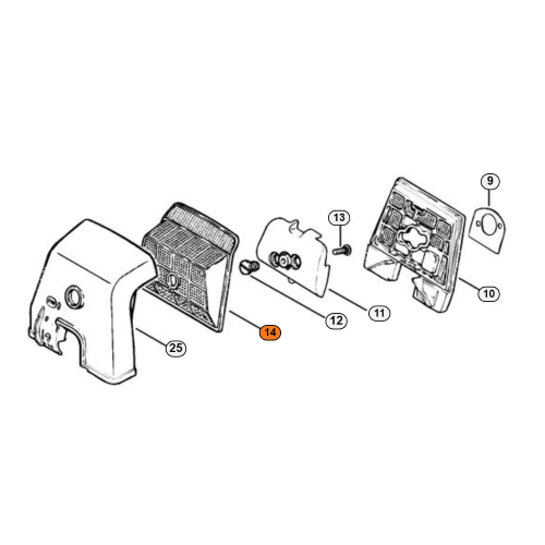 STIHL FILTRO ARIA IN RETE  PER MOTOSEGA 064 066 MS 640 ORIGINALE