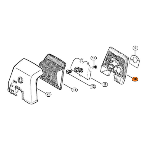 STIHL PREFILTRO ARIA IN RETE  PER MOTOSEGA 064 066 MS 640 ORIGINALE