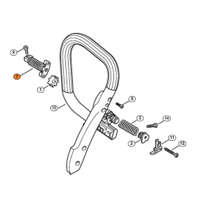 STIHL MOLLA MANICO TUBOLARE PER MOTOSEGA MS 311 362 391 400 ORIGINALE