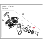 EFCO ROCCHETTO PULEGGIA PER MOTOSEGA MTH 5100 5600 OLEOMAC 510 560 ORIGINALE