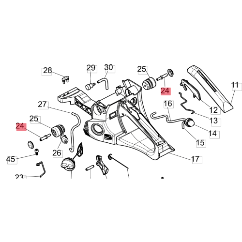 EFCO VITE SPECIALE AMMORTIZZATORE 1 PZ MOTOSEGA MTH 5100 5600 OLEOMAC GSH 510 560 ORIGINALE