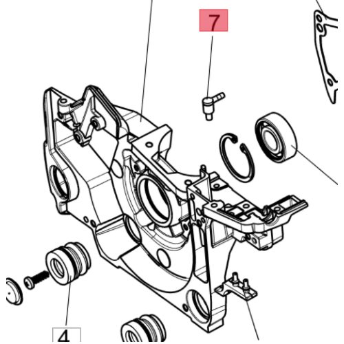 EFCO RACCORDO PER MOTOSEGA MTH 5100 5600 OLEOMAC GSH 510 560 ORIGINALE