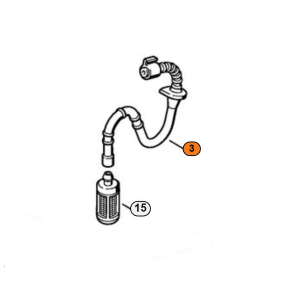STIHL TUBO SERBATOIO MISCELA PER MOTOSEGA MS 460 440 461 044 046 ORIGINALE
