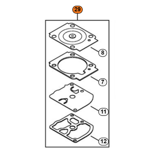 STIHL KIT MEMBRANE CARBURATORE PER MOTOSEGA MS 362 C-M