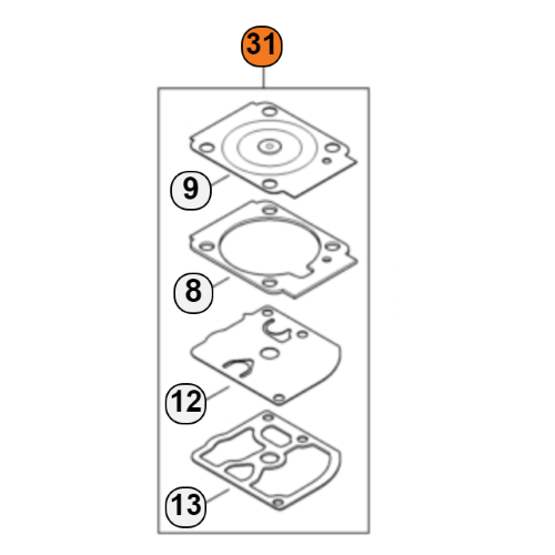 STIHL KIT SERIE MEMBRANE PER MOTOSEGA MS 362 400 C-M
