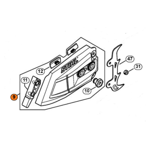 STIHL COPERCHIO ROCCHETTO CATENA PER MOTOSEGA MS 362 400 ORIGINALE