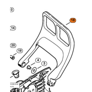STIHL PROTEZIONE MANO FRENO CATENA PER MOTOSEGA MS 341 MS 361