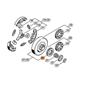 STIHL ANELLO ROCCHETTO 3/8" 7 DENTI MS 661 651 650 462 440 362 340 500i E ALTRI