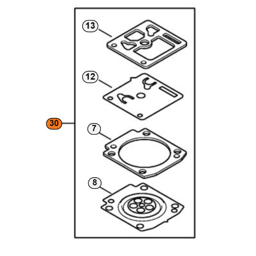 STIHL KIT MEMBRANE PARTICOLARI CARBURATORE MOTOSEGA MS 462