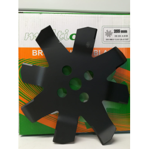VALGARDEN DISCO ALETTATO MULCHING DECESPUGLIATORE 8 DENTI Ø 255 MM SPESSORE 3,0 MM 
