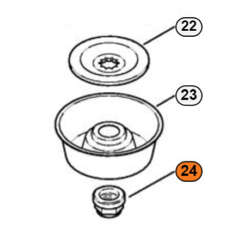 STIHL DADO VITE SX 12X1,5 MM PER FISSAGGIO DISCO DECESPUGLIATORE FS 