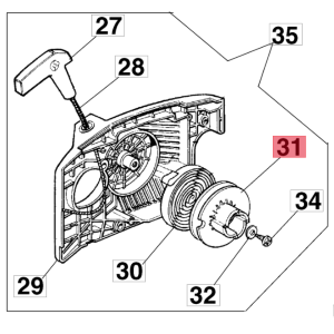 EFCO PULEGGIA AVVIAMENTO PER MOTOSEGA 131 132 S 134 135 138 141 ORIGINALE