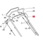 EFCO CAVO ARRESTO FRENO MOTORE RASAERBA LR 48 53 TK (Motore Emak) ORIGINALE