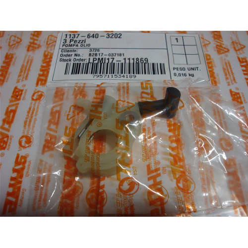 STIHL POMPA OLIO PER MOTOSEGA DA POTATURA MS 192 T C TC ORIGINALE