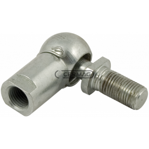 Snodo angolare in acciaio M10x1,5 filetto dx