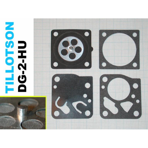 Kit serie membrane motosega carburatore tillotson dg-2hu originali