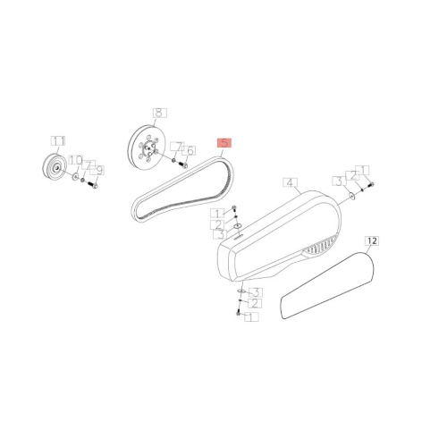 EFCO CINGHIA TRASMISSIONE PER MOTOZAPPA MZ 2098 RKS MOTORE K 800 HC ORIGINALE