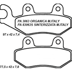 PASTIGLIE FRENO SINTERIZZATE PEUGEOT GEOPOLIS SATELIS 250