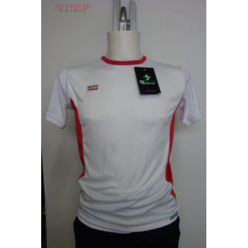 MAGLIA MANICA CORTA ESTIVA RUNNING DEKO FAST BIANCO ROSSO TG. L