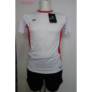 MAGLIA MANICA CORTA ESTIVA RUNNING DEKO FAST BIANCO ROSSO TG. L