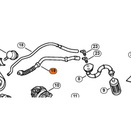 STIHL Tubo Flessibile per Motosega MS 192  MS 193 MS 194 T TC C Originale