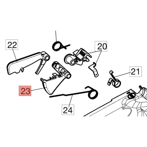 EFCO LEVA ACCELERATORE PER MOTOSEGA DA POTATURA MTT 2500 3600 ORIGINALE
