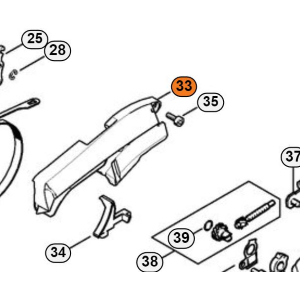 STIHL COPERCHIO NERO NASTRO FRENO MOTOSEGA MS 362 400