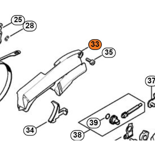 STIHL COPERCHIO NERO NASTRO FRENO MOTOSEGA MS 362 400
