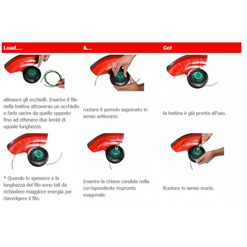 EFCO TESTINA DECESPUGLIATORE LOAD & GO Ø 130 MM LONGLIFE 