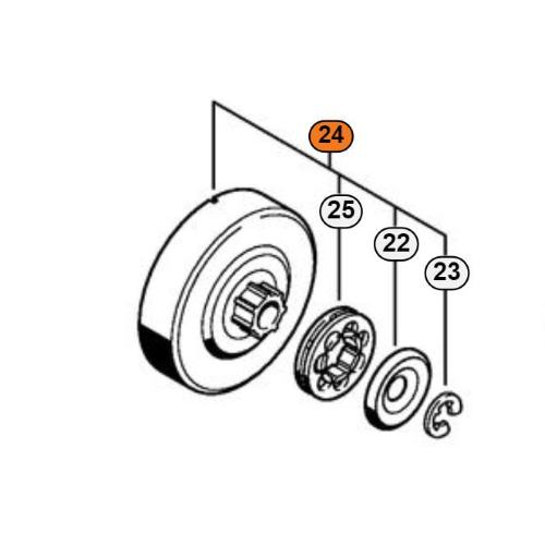 STIHL GRUPPO ROCCHETTO ANULARE 3/8" 7 DENTI MOTOSEGA MS 290 310 311 390 391