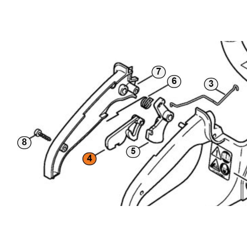 STIHL LEVA GRILLETTO ACCELERATORE  MOTOSEGA MS 170 180 017 018 ORIGINALE