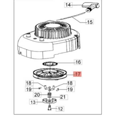 PULEGGIA AVVIAMENTO MOTORE EMAK K 500 600 650 800 RASAERBA E MOTOZAPPA EFCO