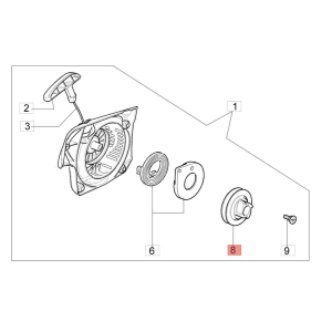EFCO PULEGGIA AVVIAMENTO MOTOSEGA 137 141 MT 350 3500 3700 4100 ORIGINALE