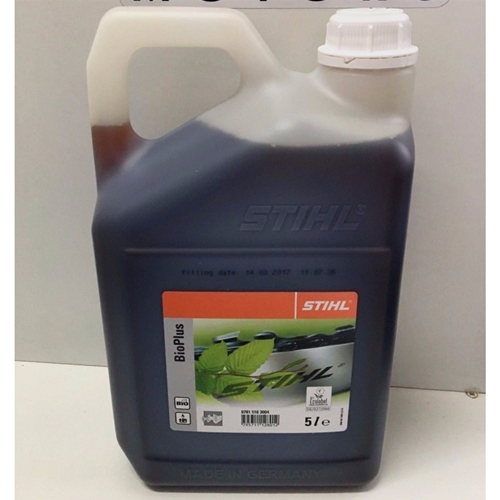 STIHL Olio per Catena Motosega BIOPLUS Ecologico Vegetale da 5 Litri Originale