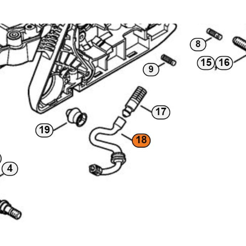 STIHL TUBO FLESSIBILE OLIO PER MOTOSEGA MS 271 291 ORIGINALE