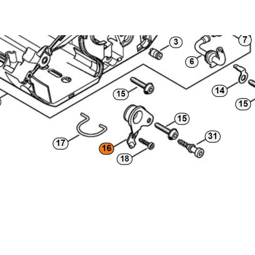 STIHL AMMORTIZZATORE ANTIVIBRANTE ANULARE PER MOTOSEGA MS 150 151 ORIGINALE