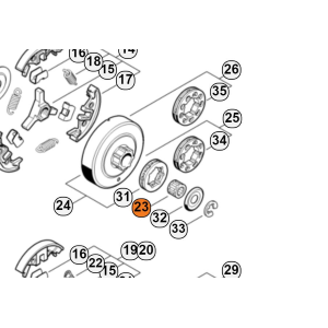 STIHL Gabbia a Rulli 10x16x12 per Motosega MS 461 441 362 361 400 500I e altri Originale