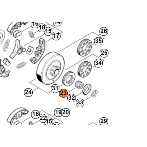 STIHL Gabbia a Rulli 10x16x12 per Motosega MS 461 441 362 361 400 500I e altri Originale