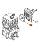 Guarnizione tra flangia e cilindro carburatore decespugliatore soffiatore aspiratore STIHL