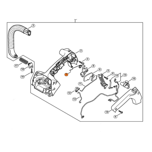 STIHL MOLLA LEVA ACCELERAZIONE PER MOTOSEGA MS 150 151 192 193 194 200 201 