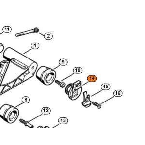 STIHL TAPPO AMMORTIZZATORE PER MOTOSEGA MS 360 340 036 034 ORIGINALE