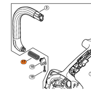 STIHL MOLLA ANTIVIBRANTE MANICO PER MOTOSEGA MS 150 151 ORIGINALE