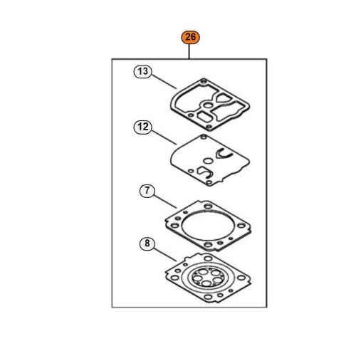 STIHL SERIE MEMBRANE CARBURATORE PER DECESPUGLIATORE FS 120 ORIGINALE
