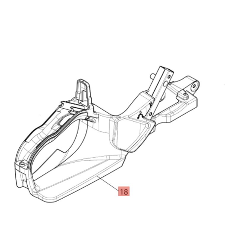 EFCO IMPUGNATURA POSTERIORE PER MOTOSEGA  MTH 4000 400 ORIGINALE