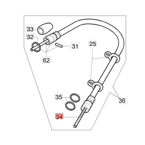 EFCO ALBERO INTERNO TRASMISSIONE FLESSIBILE 8355 8535 ERGO STARK 4400 DSF 5000 4300 4200