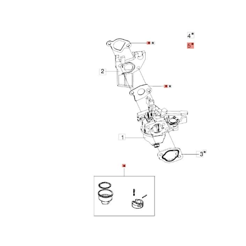 EFCO KIT RIPARAZIONE CARBURATORE PER MOTOZAPPA MZ 2075 2097 2098 MOTORE EMAK K 800 H HC