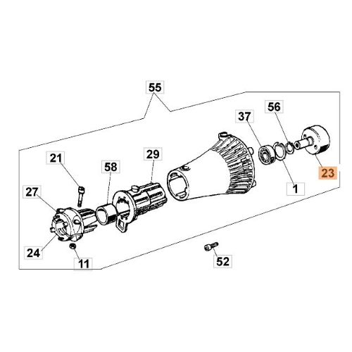 EFCO CAMPANA FRIZIONE PER DECESPUGLIATORE 8260 STARK 25 2500 722 726 SPARTA 250 ORIGINALE