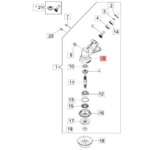 EMAK SCATOLA INGRANAGGI PER DECESPUGLIATORE DS 2700 DS 3200 S ORIGINALE